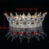 Queen King Tiaras Crowns Bride Pageant Prom Headpiece Women Hair Ornaments