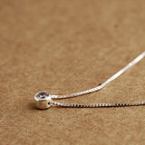 925 Silver Round Pendant Necklace with Austrian Zircon