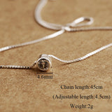 925 Silver Round Pendant Necklace with Austrian Zircon