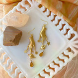 Queen of Swords Celestial Earrings - Dagger Earrings - Tarot Hand Earrings
