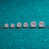 Queenme Moissanite Stud Earrings S925 Snowflake Wedding Earrings