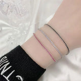 Queenme 925 Sterling Silver Bracelet Zircon Colorful