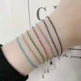 Queenme 925 Sterling Silver Bracelet Zircon Colorful