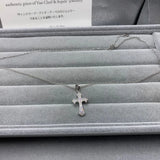S925 Sterling Silver Cross Pendant Diamond Necklace