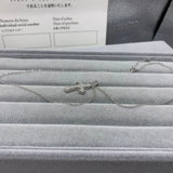 S925 Sterling Silver Cross Pendant Diamond Necklace