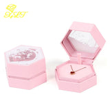 Hexagon Jewelry Storage Box Ring Earrings Pendant Necklace Box