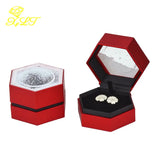 Hexagon Jewelry Storage Box Ring Earrings Pendant Necklace Box