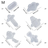 Heart Shape Shaker Silicone Molds Kit for DIY Keychain Necklace Pendant