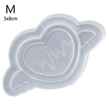 Heart Shape Shaker Silicone Molds Kit for DIY Keychain Necklace Pendant