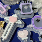 Heart Shape Shaker Silicone Molds Kit for DIY Keychain Necklace Pendant