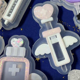 Heart Shape Shaker Silicone Molds Kit for DIY Keychain Necklace Pendant