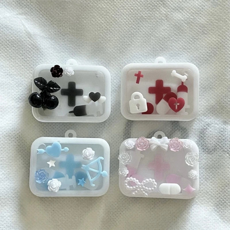 Crystal Silicone Hollow Mold for Resin Art Shaker Epoxy Pendant