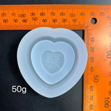 Quicksand Resin Shaker Silicone Love Heart Craft Keychain Decorations