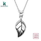 925 Silver Foliage Pendants Necklace for Women