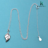 925 Silver Foliage Pendants Necklace for Women