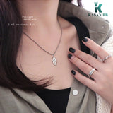 925 Silver Foliage Pendants Necklace for Women