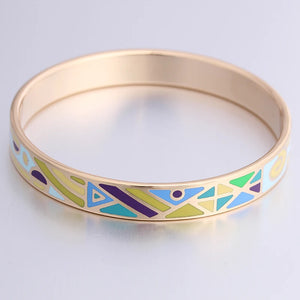 R&X Promotions Enamel Bangle Stainless Steel Bracelet