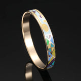 R&X Promotions Enamel Bangle Stainless Steel Bracelet