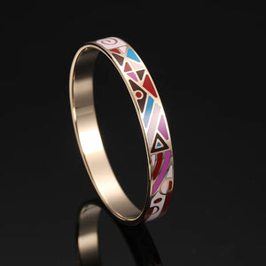 R&X Promotions Enamel Bangle Stainless Steel Bracelet