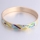 R&X Promotions Enamel Bangle Stainless Steel Bracelet