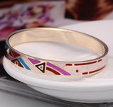 R&X Promotions Enamel Bangle Stainless Steel Bracelet