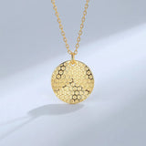ZFSILVER S925 Sterling Silver Geometric Coin Necklace For Women