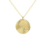 ZFSILVER S925 Sterling Silver Geometric Coin Necklace For Women