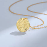 ZFSILVER S925 Sterling Silver Geometric Coin Necklace For Women