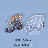 26Pcs DIY Crafts Alphabet Crystal Epoxy Resin Mold A-Z Key Chain Silicone