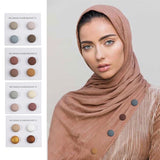 R2LE 4Pcs Round Hijab Pins Multi-Use Magnet Scarf Brooch Clip