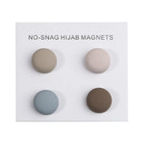 R2LE 4Pcs Round Hijab Pins Multi-Use Magnet Scarf Brooch Clip