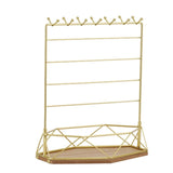Metal Jewelry Organizer Stand with Tray for Necklace Bracelet