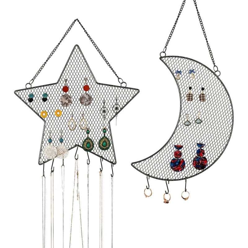 Earring Organizer Wall Mount Holder for Necklace Bracelet