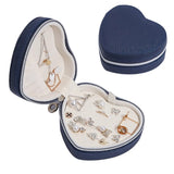 Heart Shape Portable Jewellery Box Travel Organizer PU Leather