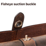 R2LE Watch Box 3 Slots Dark Brown Leather Watches Storage Organizer
