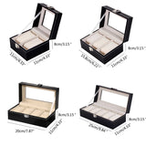 R2LE Watch Box Organizer PU Leather Large Watches Storage Holder