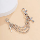 Unisex Cross Tassel Shoe Chain Anklet with Pendant