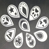 R3MC 10 Style Carbon Steel Earring Cutting Dies for Leather Earrings