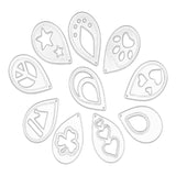 R3MC 10 Style Carbon Steel Earring Cutting Dies for Leather Earrings