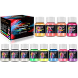 R3MC 12-Color Luminous Powder Glow Dark Pigment Resin Slime Nail Paint DIY Craft