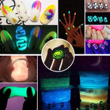 R3MC 12-Color Luminous Powder Glow Dark Pigment Resin Slime Nail Paint DIY Craft