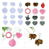 R3MC 12 Pack Pendant Moulds Silicone Resin Clay Jewelry Mold