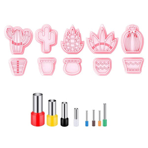 18x Clay Cutters for Earring Pendant Jewelry Cactus Charm Cutter