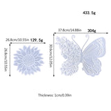 2 Pcs Sunflower Butterfly Wall Ornament Silicone Mold
