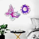 2 Pcs Sunflower Butterfly Wall Ornament Silicone Mold