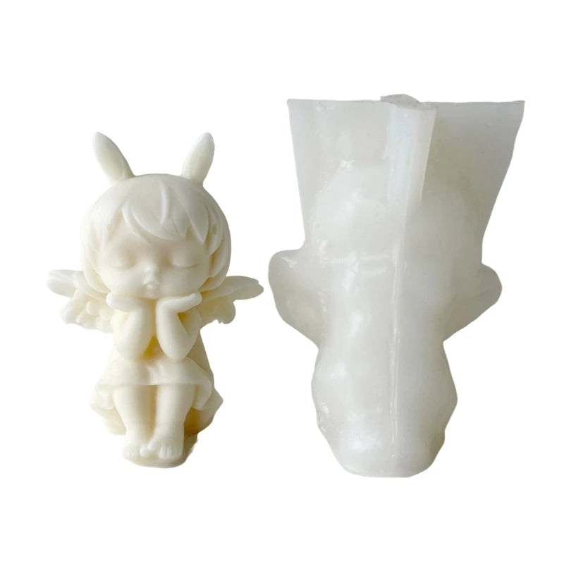 Baby Girl Candle Silicone Moulds DIY Angel Candle Epoxy Resin Mold