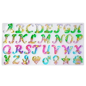 3D Letters Silicone Resin Mold Keychain Polymer Clay DIY Craft