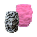3D Snake Girl Silicone Flower Pot Mold Succulent Planter Resin Mold
