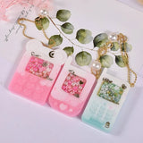 4 Pcs Bear Phone Quicksand Silicone Molds Keyring Pendant Mold