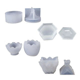R3MC 4 Pieces Crystal Epoxy Resin Mold for Jewelry Storage Box Crafts